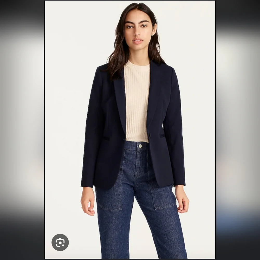 J By J. CREW 100% Cotton Single Button Blazer Sz 0
